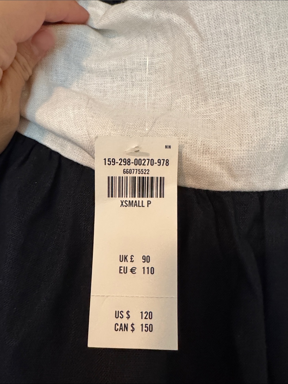 Abercrombie & Fitch A&F Linen Cotton Color Block Strap Midi Dress XSP - Picture 2 of 7